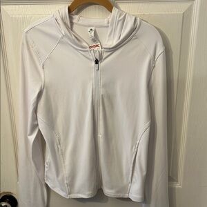 White Zip-Up Hoodie
